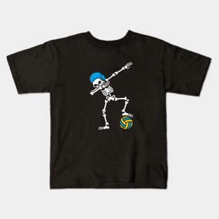 Dab dabbing skeleton Water polo Halloween Kids T-Shirt